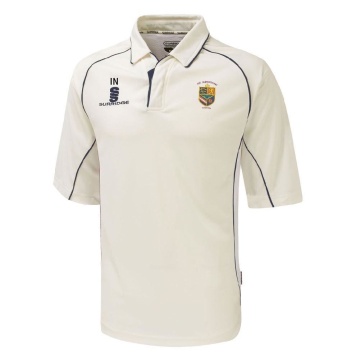 Old Isleworthians CC - Premier 3/4 Sleeve Navy Trim Shirt